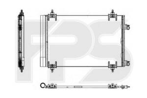 Радиатор кондиционера для Citroen C4 Picasso 2007-2010