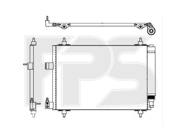 Радиатор кондиционера для Citroen C5 2008-2017