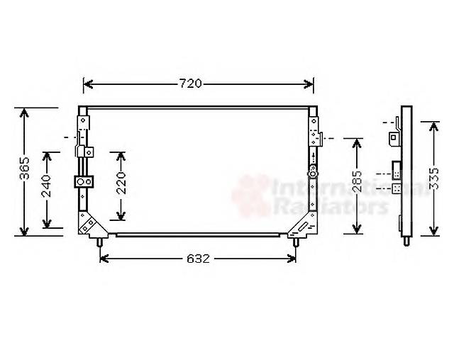 Радиатор кондиционера для моделей:TOYOTA (LAND-CRUISER)
