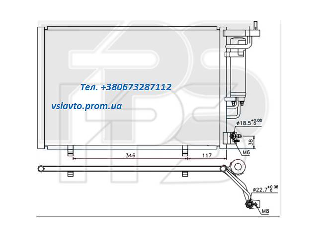 Радиатор кондиционера FORD FIESTA 13-19