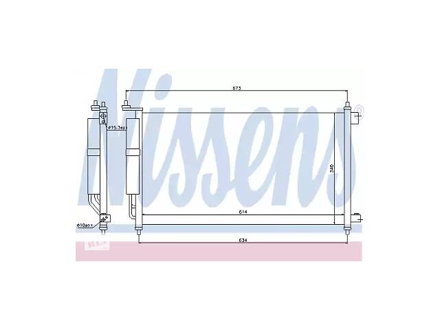 Радиатор кондиционера NT0109945 на NISSAN TIIDA EUR 2005-2012