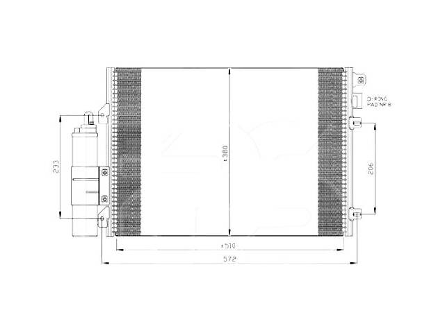 Радиатор Кондиционера AR009674 на RENAULT KANGOO 2003-2009