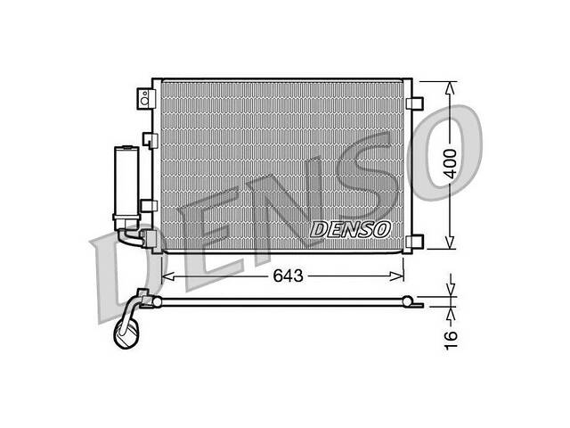 Радиатор кондициоионера NISSAN QASHQAI (J10, JJ10E) 07-13 DENSO DCN46002