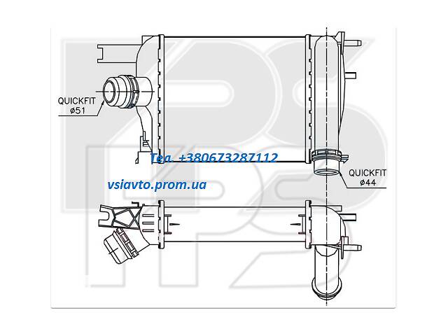 Радіатор надува (інтеркулер) RENAULT DOKKER 12-