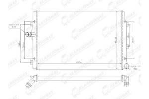 Радіатор охолодження OCTAVIA- 05.2004-2008