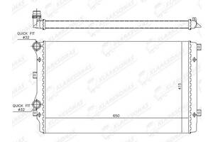 Радиатор охлаждения OCTAVIA- 05.2004 - 2008