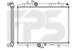 Радиатор охлаждения для Citroen C5 2008-2017