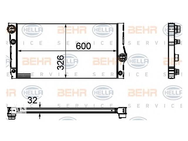 Радиатор охлаждения двигателя для моделей:BMW (7-Series,5-Series,5-Series,5-Series), BMW (BRILLIANCE) (5)