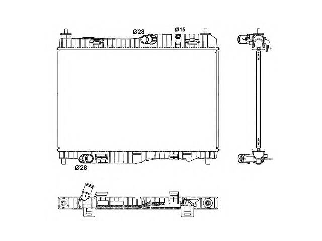 Радиатор охлаждения двигателя для моделей:FORD (FIESTA,FIESTA,B-MAX)