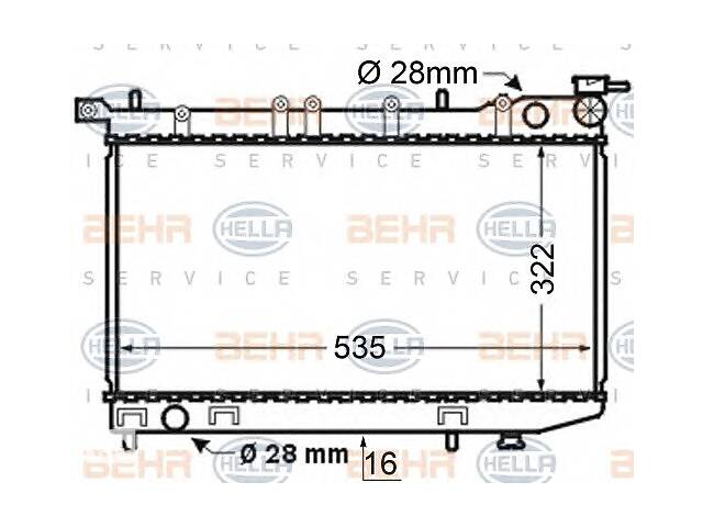 Радиатор охлаждения двигателя для моделей:NISSAN (100-NX,SUNNY,PULSAR,SUNNY)