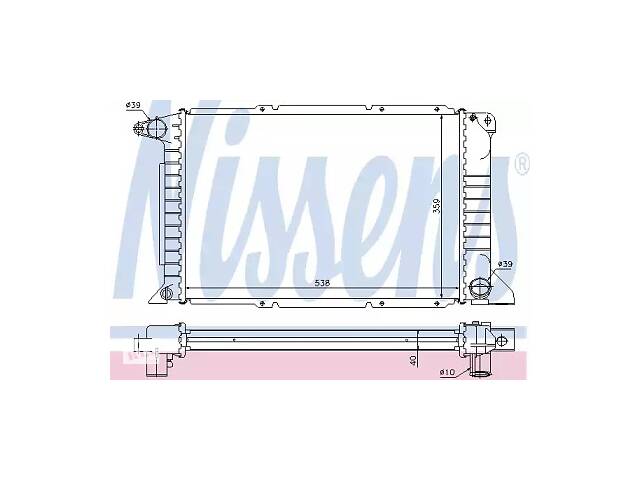 Радиатор охлаждения двигателя AR114514 на FORD TRANSIT 1995-2000