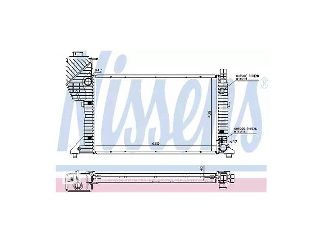 Радіатор охолодження двигуна AR115887 на MERCEDES SPRINTER 2000-2006