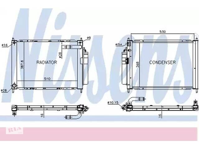 Радиатор охлаждения двигателя NT0174181 на Nissan Note 2006-2013