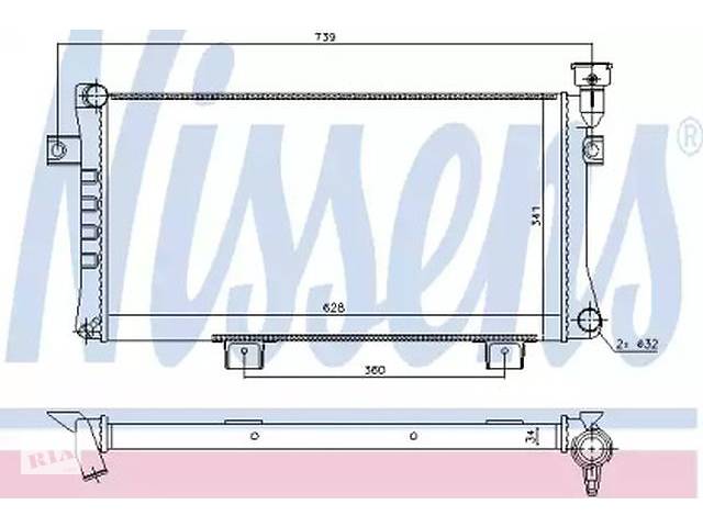 Радиатор охлаждения двигателя NT0174257 на Lada (Ваз) Niva 2131 2001-2006