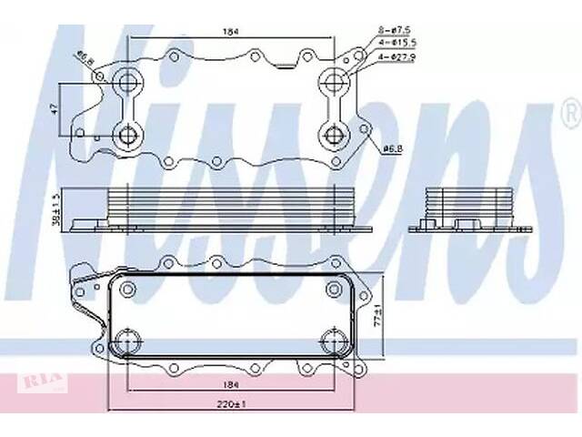 Радиатор охлаждения масла двигателя NT0175030 на Jeep Commander 2006-2010