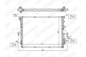Радиатор охлаждения TOUAREG- 10.2002 - 12.2006