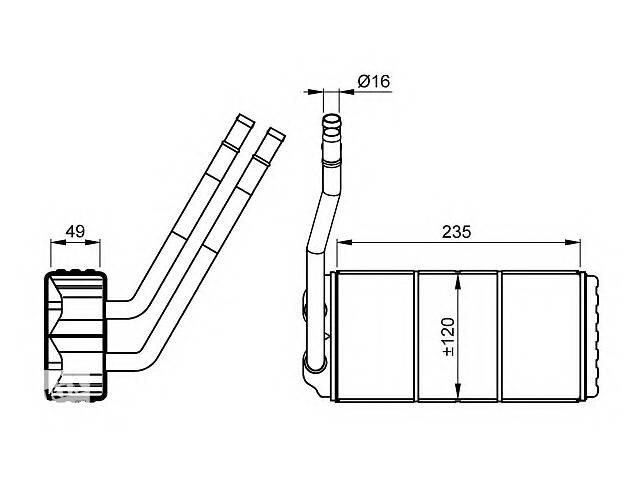 Радиатор печки для моделей:LAND ROVER (FREELANDER,FREELANDER)