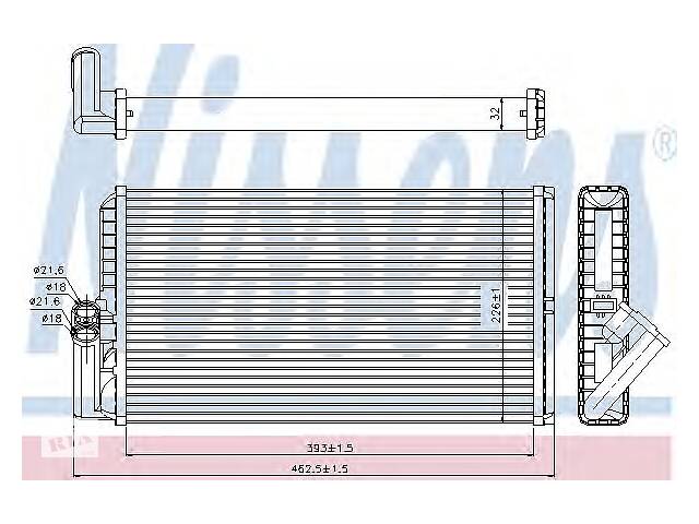 Радиатор печки для моделей:MERCEDES-BENZ (ACTROS,O,ACTROS,ZETROS)
