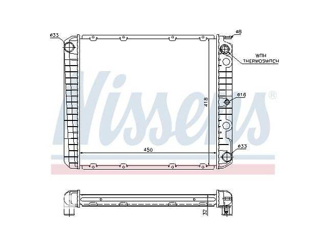 15378 Радиатор Вольво 240 1974 - , Вольво 740 1983- \\760 \\ 940 ...