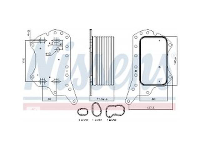 Радиатора масла двигателя WD0175522 на Mercedes V-Class W447 2014-