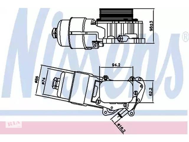 Радиатора масла двигателя WD0175504 на Ford Fusion 2002-2012