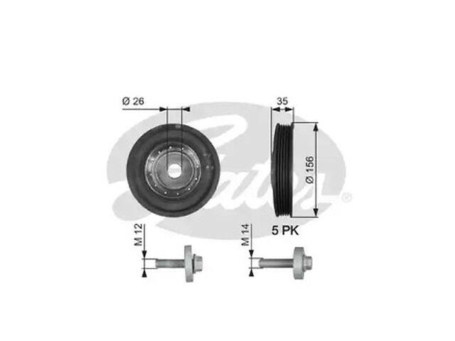 Ременный шкив TD4914568 на RENAULT CLIO Grandtour (KR0/1_) 2008-