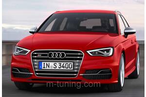 Решітка радіатора Audi A3 8V (12-16) стиль S3 срібло