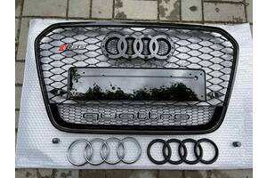 Решітка радіатора Audi A6 C7 (11-14) решітка стиль RS6 чорна