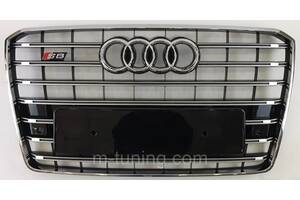 Решетка радиатора Audi A8 D4 тюнинг рестайл (14-17) стиль S8 W12 Ауди А8 Д4