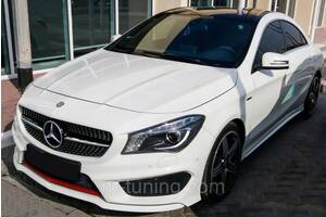 Решетка радиатора Mercedes CLA C117 (13-16) стиль Diamond AMG (черный глянц)