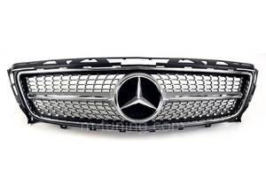 Решетка радиатора Mercedes CLS W218 (11-14) стиль Diamond AMG (серебро)