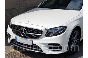 Решетка радиатора Mercedes W213 стиль AMG Diamond (черная вставка)