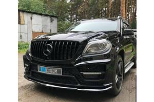 Решетка радиатора Mercedes X166 GL тюнинг стиль GT Panamericana (черная)