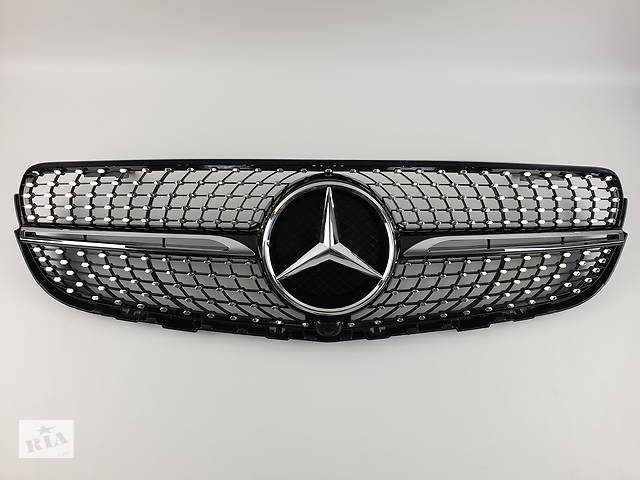 Решетка радиатора на Mercedes GLC / GLC Coupe-Class X253 / C253 Diamond ( Черная с элементами хрома )