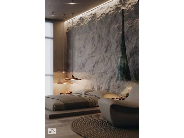 #Арт-бетон #Штамп на стене #фактура камня, #имитация скалы - Фото 10