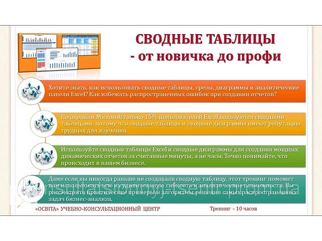 ТРЕНІНГ 'ЗВЕДЕНІ ТАБЛИЦІ - ВІД НОВАЧКА ДО ПРОФІ'