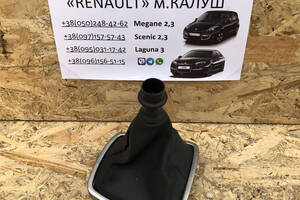 Кожаный кожух ручки коробки Renault Laguna 3 2007-15г. (рено лагуна ІІІ)