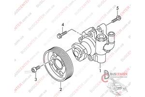 Шкив насоса гидроусилителя 6 ручейков Volkswagen Transporter V (2003-2015) 04L145255