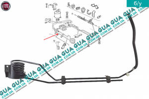 Шланг/патрубок гідропідсилювача керма ( трубка радіатор охолодження ГУРу ) 46808334 Fiat/ФІАТ DOBLO 2000-2005/ДОБЛО...