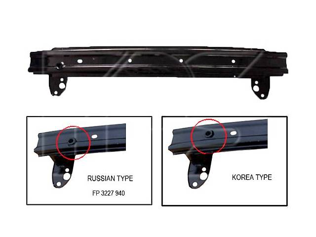 Шина Бампера Передняя (Russian Type) WD0083929 на HYUNDAI ACCENT IV (SOLARIS) 2011-2018