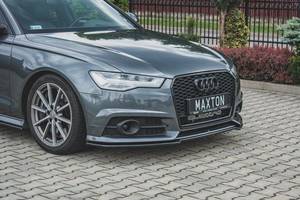 Сплиттер Audi A6 C7 S-line \ S6 C7 (15-18) элерон тюнинг обвес (V2)