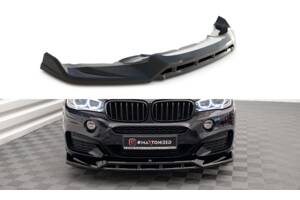 Спліттер BMW X6 F16 M-Sport тюнінг обважування губа спідниця елерон (V3)