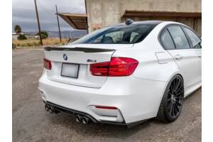 Спойлер BMW F30 тюнінг сабля стиль M4 (пластик, чорний глянц)