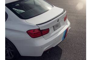 Спойлер BMW F30 тюнинг сабля M3 (пластик, черный глянц)