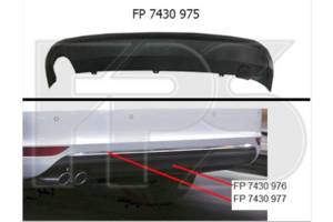 Спойлер заднього бамперу Volkswagen Jetta 2010-2014