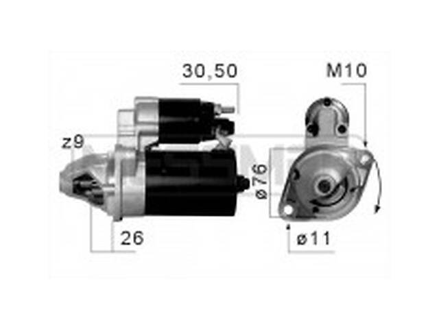 Стартер WD0215511 на BMW 5 E61 2004-2010