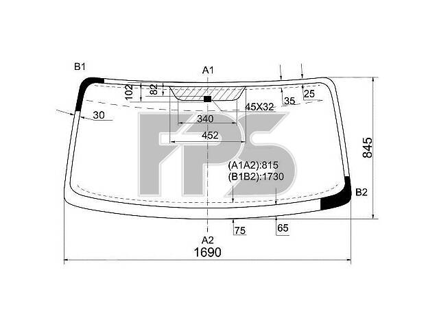 Скло лобове WD234281 на FORD TRANSIT 95-00