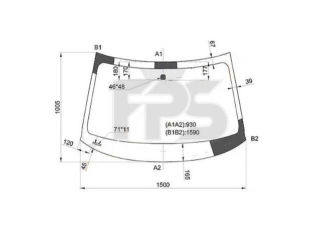 Стекло лобовое NT235343 на MITSUBISHI OUTLANDER III 15-18 (КРОМЕ XL)