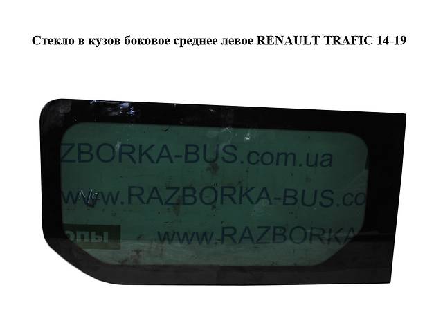 Стекло в кузов боковое среднее левое RENAULT TRAFIC 14-19 (РЕНО ТРАФИК) (822217343R)