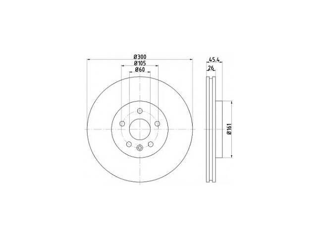 TEXTAR Диск тормозной (передний) Opel Astra K 15- (300x26) R16 PRO (92277203)